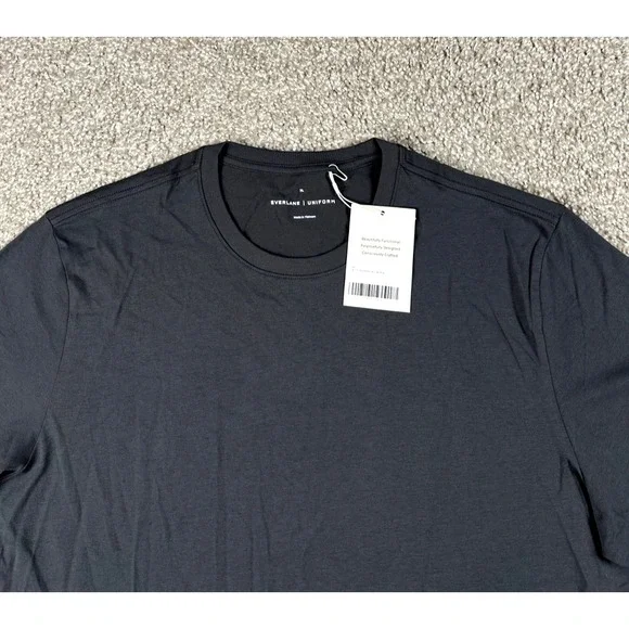 Everlane Uniform Shirt Mens Extra Large Gray Solid Crewneck Cotton Tee Made USA‎ - Picture 2 of 9